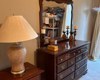 Dresser with Mirror and Nightstand