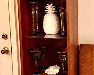 Thin Display with Various art glass