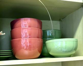 Green & Red set of Everyday Dishes