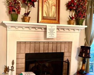 Games, Fireplace Set, Florals, ARt