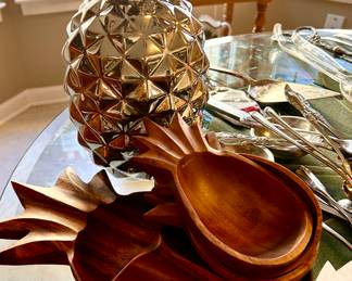 Wood Pineapples, Metal Pineapples