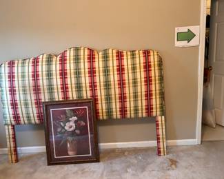 King Upholstered Headboard and art.  There is a frame as well