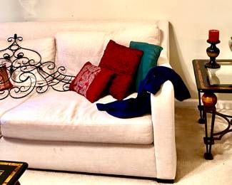 Beautiful cozy Sofa with Coffee and Side Tabels