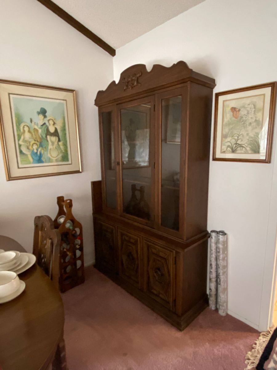 China Cabinet and wine rack still available
