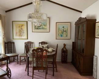 pics, wine holder and china cabinet are still here