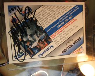 Signed Seahawks cards