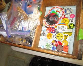 Vintage pins and bagged lots