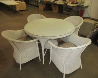 Wicker table and chairs 