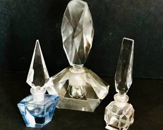 Vintage and antique crystal perfume bottles