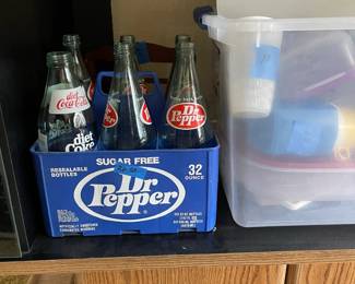 Dr. Pepper vintage pop bottles