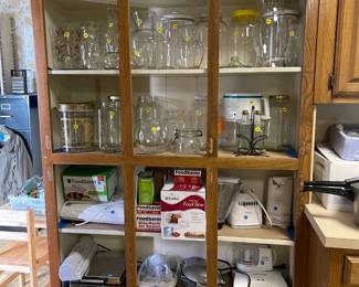 Light fixture glass globes, small kitchen appliances