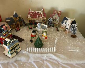 Pre-lit Christmas village