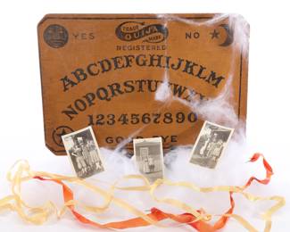 Antique Ouija Board & 1920's Halloween Costume Photos