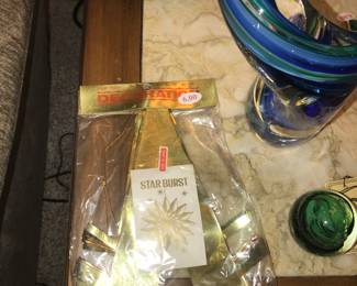 Items Located In The Living Room ~ Table Full Of Vintage Christmas Decor