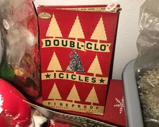 Items Located In The Living Room ~ Table Full Of Vintage Christmas Decor