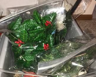 Items Located In The Living Room ~ Table Full Of Vintage Christmas Decor