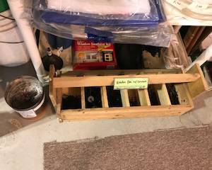 Items Located In The Unfinished Area Of The Lower Level