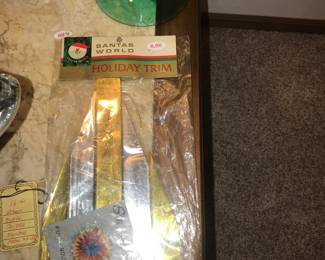 Items Located In The Living Room ~ Table Full Of Vintage Christmas Decor