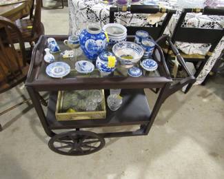 tea cart full of goodies
