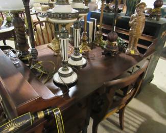 Art Deco Lamps on a Partner's desk