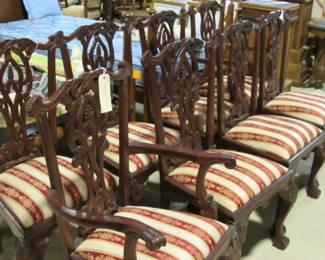 10 Chippendale Chairs 1/ priced need new home.