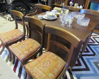 drop leaf and 6 chairs
