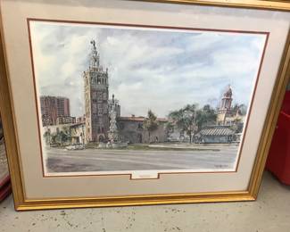 Beautiful signed Country Club Plaza (Kansas City, Mo) print