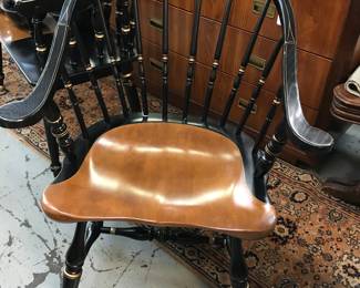 Windsor arm chair - black and wood tone
