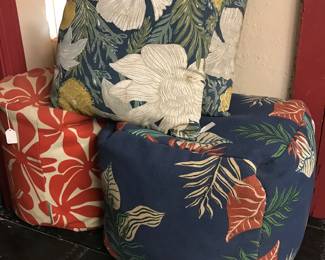 Patio Pillows and Puffs - perfect for all seasons room