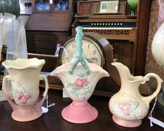 Hull Wild Flower Vase, Pitcher and Basket