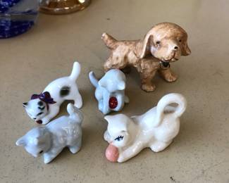 Miniature kittens and puppies - ceramic