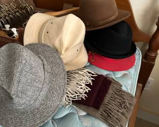 HATS BY STETSON, LL BEAN, ETC.