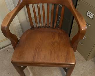 3 OF THESE MAHOGANY OFFICE CHAIRS.