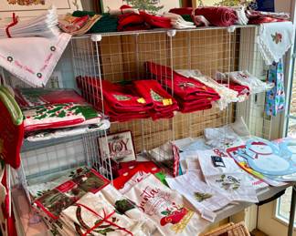 Christmas linens.