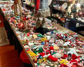 22 feet of table FULL of ornaments!