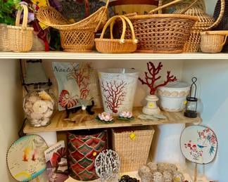 More decor and baskets and napkin rings and drink charms.
