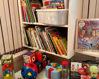 Books, craft supplies, toys