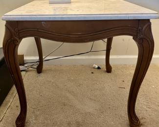 White marble top end table- 22x24x24- $100 or best offer