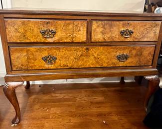 Burlwood 3-draw lowboy- 48"lx30"hx20"d- $250 or best offer
