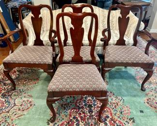 Queen Anne- 4 Dining room chairs/2 armchairs- 34" tall- $300 or best offer