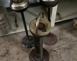 Three vintage ash tray stands