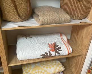 Sisal jute bags, hand knitted sweater, quilts, woven blanket