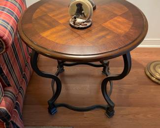 Round wood & metal side tables
25” diameter 25” tall 
$65.00 each