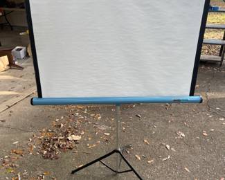 Singer Pioneer projection screen 
As is small tear.    $45.00