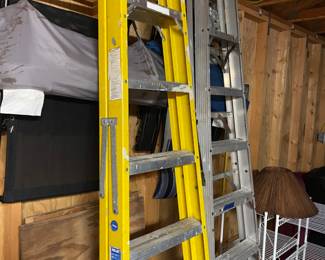 8’ ladders Keller fiberglass Husky aluminum. $65.00 each