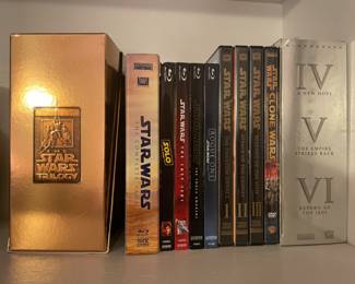 Videos and DVD’s boxed sets:
Lord of the Rings; Star Wars; Harry Potter; pirates of the Caribbean; House; Walking Dead; The Pacific, Band of Brothers and many more!