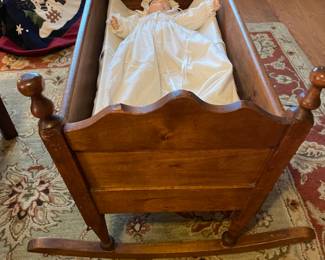 Antique wood rocker. 
$ 85.00