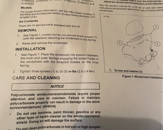 Harley-Davidson windshield kit
$65.00