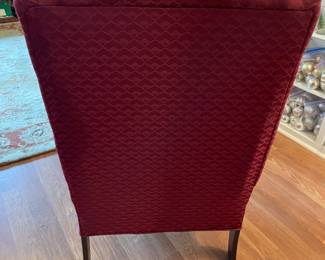 Burgundy Wingback Chair. 
30.5”w 29”d 43”t
$ 125.00