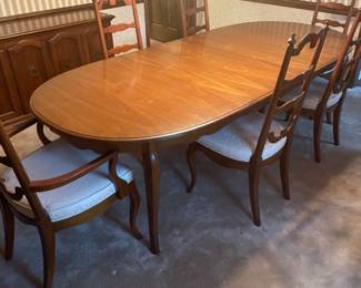 Drexel Dinning room set: Table 6 chairs, China cabinet & Buffet.  $ 1,200.00 set